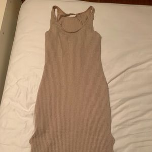 Beige high low dress